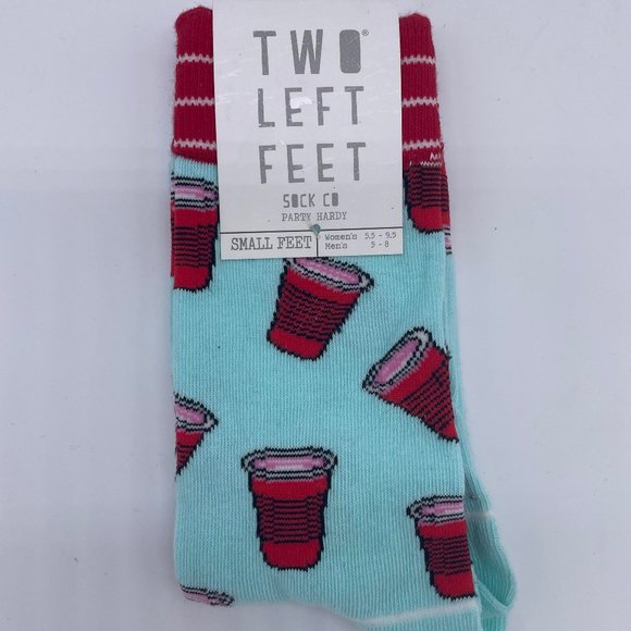Two Left Feet Accessories - 3/$15 Two Left Feet Party Hardy Crew Socks Unisex Small